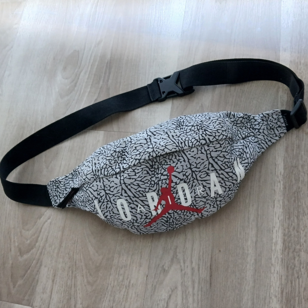 Jordan Black and White Patterned Waist Bag
